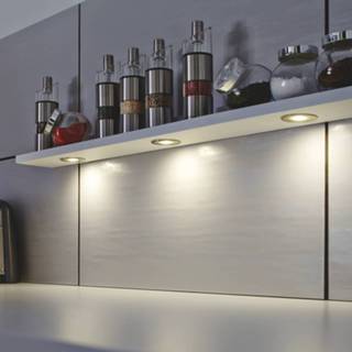 👉 Warmwit roestvrij staal a+ RVS metaal AR 45-LED - meubelverlichting in optiek