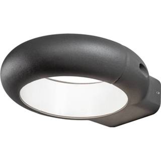 👉 Buiten wandlamp aluminium donkergrijs warmwit a+ Ringvormige LED Rovigo
