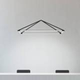 👉 Hanglamp mat a+ warmwit Nahtrang Design zwart aluminium Grok Tubs LED in mat-zwart 120x80 cm