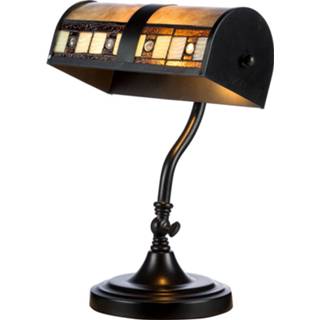 👉 Tafel lamp metaal bruin a++ Tafellamp KT4613 in Tiffany-design