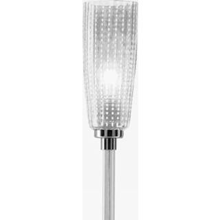 👉 Vloerlamp transparant chroom metaal a++ Federico de Majo Perle 154 cm, glazen kap