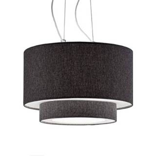 👉 Hang lamp a++ antraciet Hanglamp Morfeo met stoffen kap