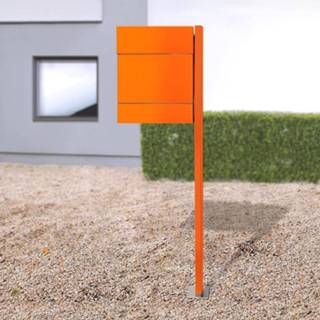 👉 Brievenbus oranje Letterman V, krantenvak+posten,