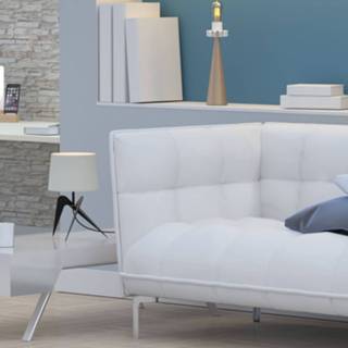 👉 Tafel lamp staal wit a++ zwart Tafellamp Lola met stoffen kap, zwart-wit