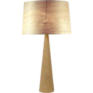 👉 Tafel lamp staal gecoat a++ natuurlijk hout licht Tafellamp Totem LT in natuurlijke houtoptiek