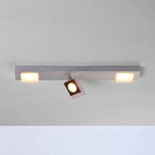 👉 Plafond lamp aluminium geslepen warmwit a+ Bopp Session - LED plafondlamp, spot instelbaar