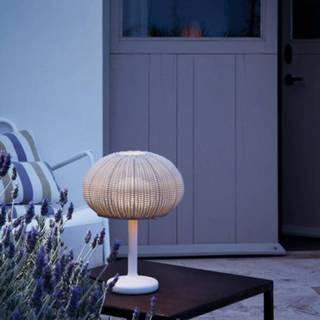 👉 Tafel lamp aluminium a+ wit Alex Fernndez Camps warmwit Bover Garota Mini LED tafellamp buiten