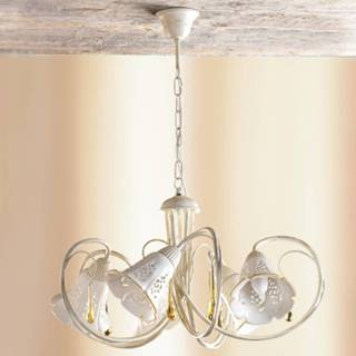 👉 Keramiek a++ crème crme Gocce - zwaaiende keramiek-hanglamp