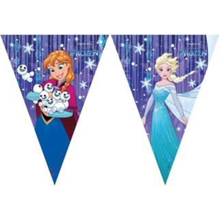 👉 Vlaggenlijn kunststof blauw Disney Frozen Snowflake 230 Cm 5201184879030