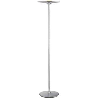 👉 Vloer lamp metaal universeel wit a+ chroom LED vloerlamp Ikon met chroom-finish