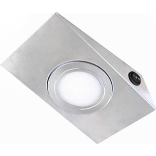 👉 Nikkel mat aluminium warmwit 3per LED meubellicht Keili, 2-stappen-schakelaar