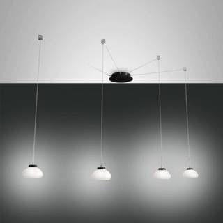 👉 Hang lamp glas a+ warmwit wit Hanglamp Arabella decentraal 4-lamps,