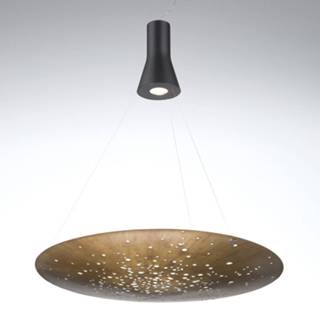 👉 Lens a+ brons Fabbian LED hanglamp Ø 90 cm
