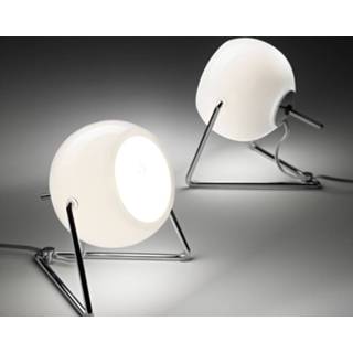 👉 Tafellamp wit Marc Sadler a++ glas Fabbian Beluga white glazen tafellamp, Ø 9 cm