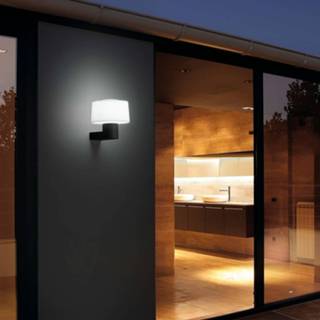 👉 Buiten wandlamp drukgegoten aluminium a++ donkergrijs lex Buitenwandlamp Muffin met geribbelde kap