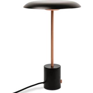 👉 Tafel lamp metaal Xjer Studio a+ warmwit koper zwart LED tafellamp Hoshi met dimmer, zwart-koper
