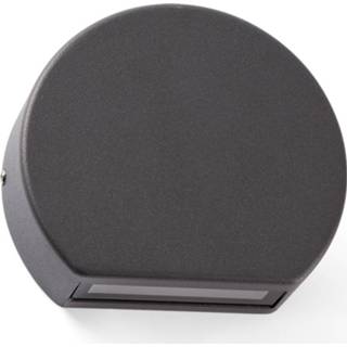 👉 Buitenwandlamp a+ warmwit donkergrijs grijs aluminium Ronde LED Pill in