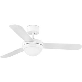 👉 Plafond ventilator middelharde vezelplaat wit a++ Plafondventilator Feroe met licht, wit/ahorn