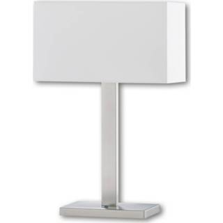 👉 Tafel lamp metaal a++ mat nikkel Tafellamp Nave met sits-kap