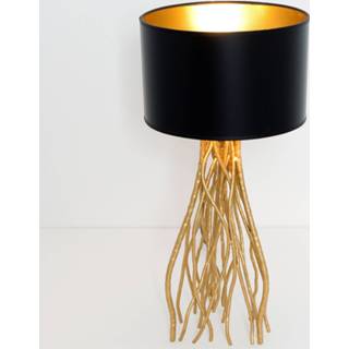 👉 Tafellamp goud IJzer a++ Capri, rond, hoogte 56 cm