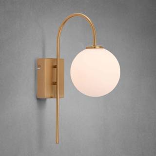 👉 Wandlamp messing gesatineerd a++ metaal Ballon met stekker, 1-lamp,