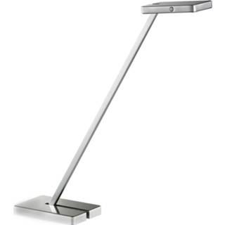 👉 Bureau lamp metaal warmwit a+ zilver LED bureaulamp Lincoln met dimmer