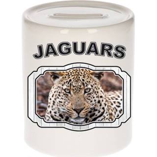 👉 Spaarpot keramiek One Size meerkleurig jongens meisjes Dieren liefhebber gevlekte jaguar 9 cm en - Cadeau spaarpotten jaguars 8720276879552