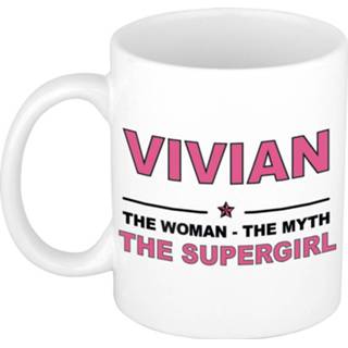 👉 Mok active vrouwen Vivian The woman, myth supergirl collega kado mokken/bekers 300 ml