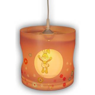 Hang lamp kunststof rosé a++ kinderen ros Bungee Bunny kinderkamer hanglamp, draaiend