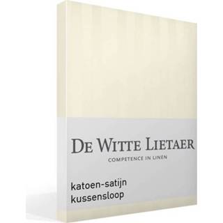 👉 Kussenslop witte wit Katoen Satijn De Lietaer Zygo Kussensloop - 100% Katoen-satijn 60x70 White 5410156511452