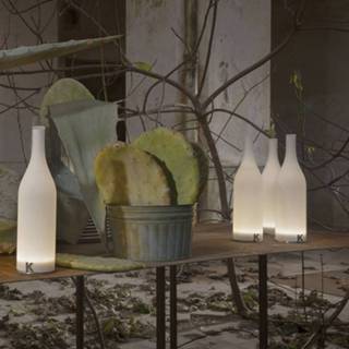 👉 Tafel lamp aluminium a+ Matteo Ugolini warmwit Karman Bacco - oplaadbare LED tafellamp