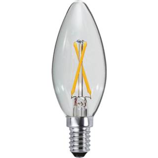 👉 Glas warmwit a++ LED-kaarslamp E14 B35 2W 2.700K filament 250lm