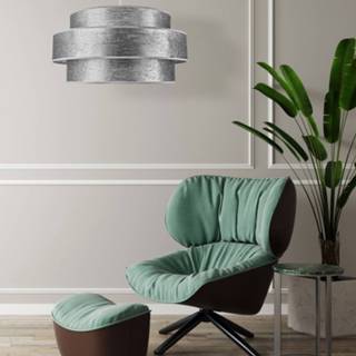 👉 Hang lamp zilver vliesstof a++ Hanglamp Space, glanzend