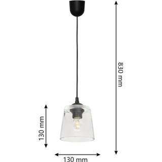 Hang lamp transparant a++ Hanglamp Lucea 1-lamp met glazen kap