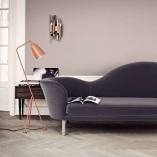 👉 Rood a++ vintage GUBI Gräshoppa driepootvloerlamp, vintage-rood