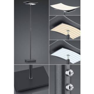 👉 Vloerlamp antraciet a+ B-Leuchten Liberty LED vloerlamp,