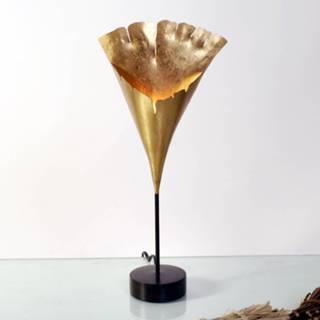 👉 Tafel lamp metaal a++ bruin Elegante tafellamp Ginkgo