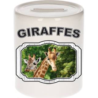 👉 Spaarpot keramiek One Size meerkleurig jongens meisjes Dieren liefhebber giraffe 9 cm en - Cadeau spaarpotten giraffen 8720276879286