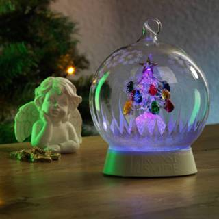 Sfeer lamp glas meerkleurig wit LED sfeerlamp glasbol kerstboom