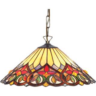👉 Glazen hanglamp bonte Anni in Tiffany-stijl