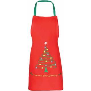 👉 Schort rood polyester kinderen Kerst Voor 8718758833796
