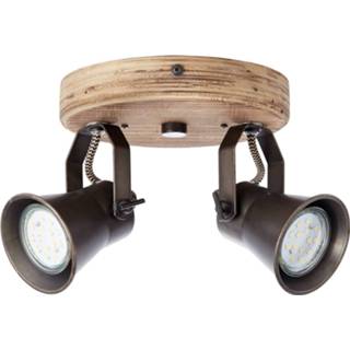 👉 Zwart licht hout a++ brilliant metaal Plafondspot Seed, 2-lamps,