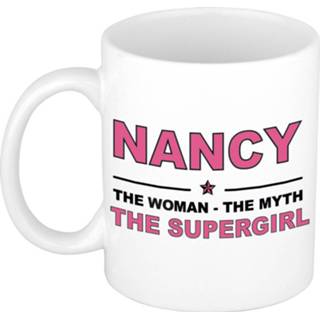 Koffiemok multi keramiek vrouwen Namen / theebeker Nancy The woman, myth supergirl 300 ml