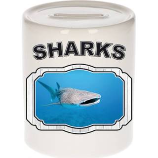 👉 Spaarpot active kinderen Dieren walvishaai - sharks/ haaien spaarpotten 9 cm