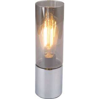 👉 Tafel lamp metaal a++ chroom Tafellamp Annika, chroom-rookgrijs