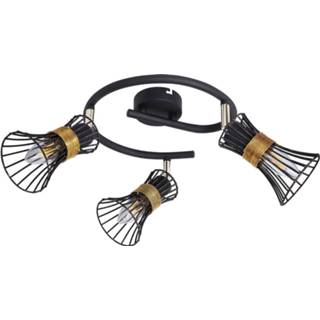 👉 Plafondlamp a++ goud zwart metaal 54814-3 spiraal, 3-lamps