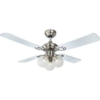 👉 Plafond ventilator metaal a++ warmwit beuken Plafondventilator Enigma met 4 vleugels