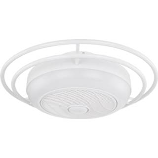 👉 Metaal Mat Wit LED ventilator Romario Ø 76cm drie ringen CCT