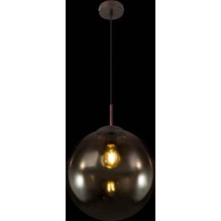 👉 Glazen hanglamp a++ bruin Varus amber Ø 33 cm