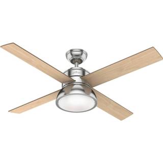 👉 Eiken lichtgrijs a++ grijs Hunter Loki ventilator grijs/natuur/nikkel